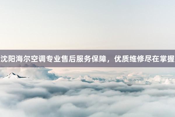 沈阳海尔空调专业售后服务保障，优质维修尽在掌握